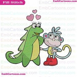 Boots And Isa Dora The Explorer Embroidery Design