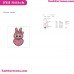 Bow Labubu With Love Embroidery Design