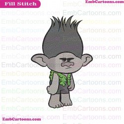 Branch Moody Trolls Embroidery Design