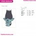 Branch Sits Trolls Embroidery Design