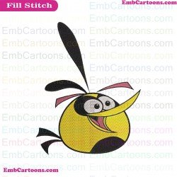 Bubbles Face 3 Angry Birds Embroidery Design