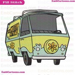 Bus Scooby Doo Embroidery Design
