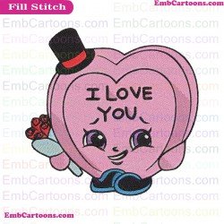 Candy Kisses Shopkins Embroidery Design
