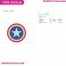 Captain America Logo Embroidery Design
