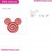 Caramel Round Mickey Mouse Embroidery Design