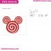 Caramel Round Mickey Mouse Embroidery Design