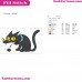 Cat The Simpsons Snowball Embroidery Design 2
