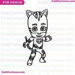 Catboy CP PJ Masks Embroidery Design