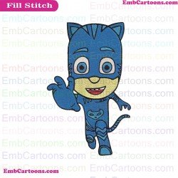 Catboy Silhouettes 3 PJ Masks Embroidery Design