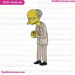 Charles Montgomery Burns Embroidery Design