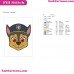 Chase Face Paw Patrol Embroidery Design