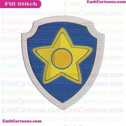 Chase Logo Paw Patrol Embroidery Design