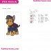 Chase Paw Patrol Embroidery Design