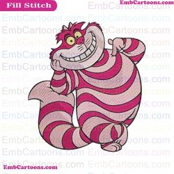 Cheshire Cat Alice Wonderland Embroidery Design 2