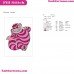 Cheshire Cat Alice Wonderland Embroidery Design 2