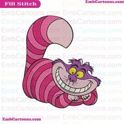 Cheshire Cat Alice Wonderland Embroidery Design