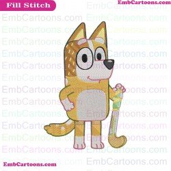 Chilli Bluey Friends Embroidery Design
