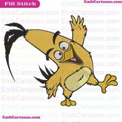 Chuck Angry Birds Very Happy Embroidery Design