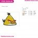 Chuck Face 2 Angry Birds Embroidery Design