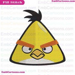 Chuck Face 3 Angry Birds Embroidery Design