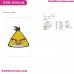 Chuck Face 3 Angry Birds Embroidery Design