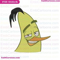 Chuck Face Angry Birds Embroidery Design