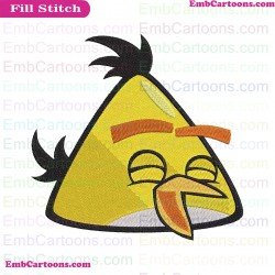 Chuck Face Smiley Angry Birds Embroidery Design