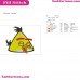 Chuck Face Smiley Angry Birds Embroidery Design