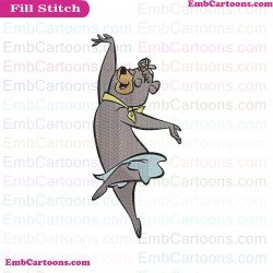 Cindy Bear Dancing Yogi Bear Embroidery Design