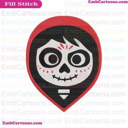 Coco Face Danger Embroidery Design 2