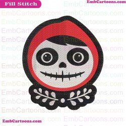 Coco Face Embroidery Design