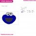 Cookie Monster Face Sesame Street Embroidery Design