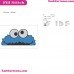 Cookie Monster Peeking Face Sesame Street Embroidery Design