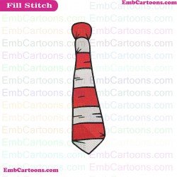 Cravat Dr Seuss The Cat In The Hat Embroidery Design