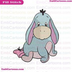 Cute Baby Eeyore Winnie The Pooh Embroidery Design