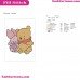 Cute Baby Pooh And Piglet Winnie The Pooh Embroidery Design