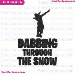 Dabbing Through The Snow Svg Embroidery Design
