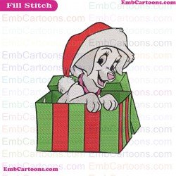 Dalmatian Dog Christmas Santa Embroidery Design