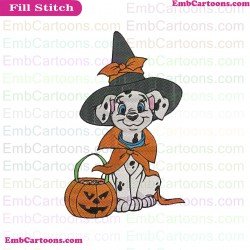 Dalmatian Halloween Embroidery Design