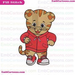 Daniel Tigers Neighborhood Walking Embroidery Design