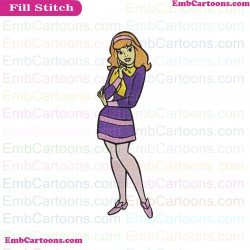 Daphne Blake Scooby Doo Embroidery Design