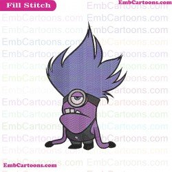 Despicable Me Evil Minion Embroidery Design
