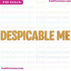 Despicable Me Logo Embroidery Design 2