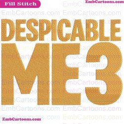 Despicable Me Logo Embroidery Design