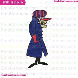Dick Dastardly 2 The Wacky Races Embroidery Design