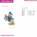 Donald Duck Christmas Candy Canes Embroidery Design
