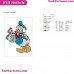Donald Duck Christmas Candy Canes Embroidery Design