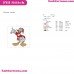 Donald Duck Santa Mickey Mouse Christmas Embroidery Design