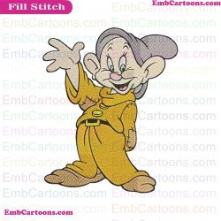 Dopey Snow White And The Seven Dwarfs Embroidery Design