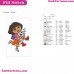 Dora And Boots Hugging Dora The Explorer Embroidery Design